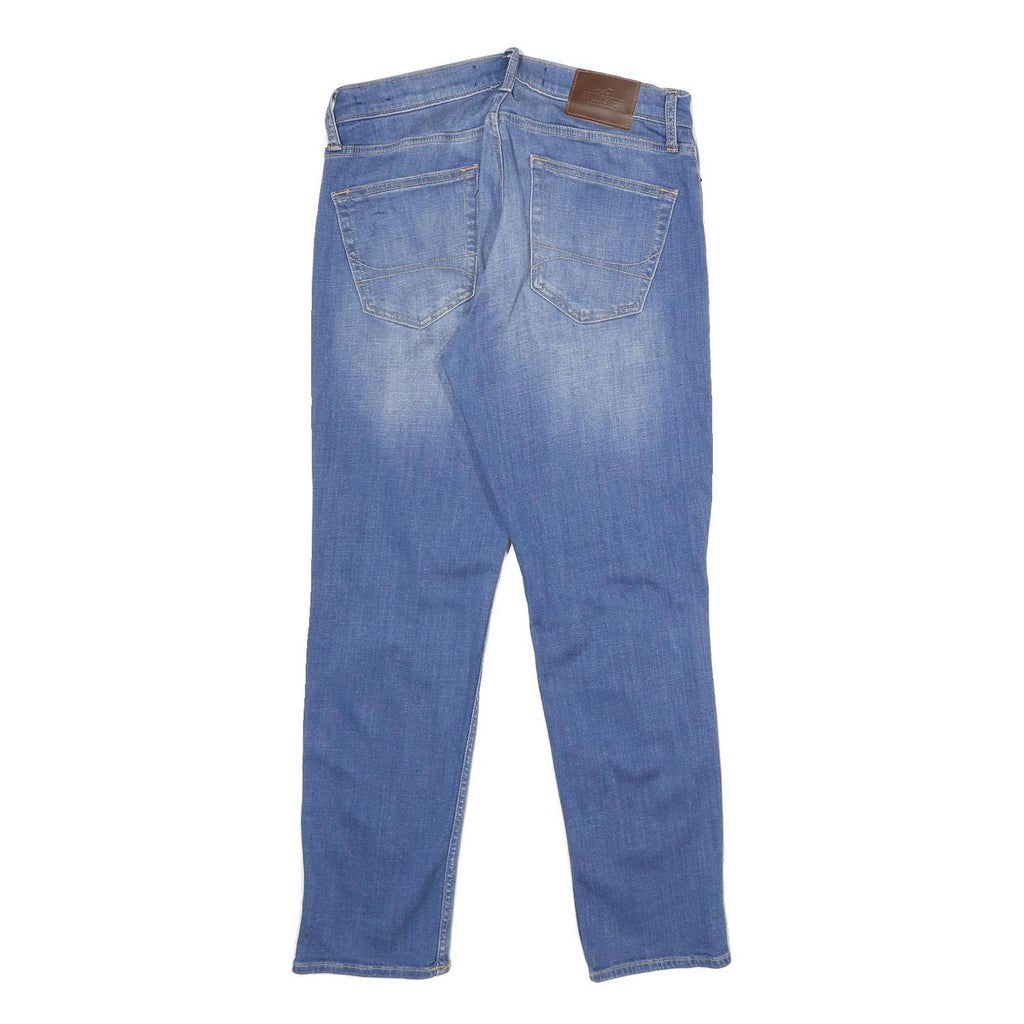 HOLLISTER Mens Blue Slim Skinny Denim Light W30 L30 Distressed Cotton Blend