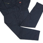 DICKIES Mens Navy Blue Dungarees Loose Polyester Blend Size L W44 L30 Workwear