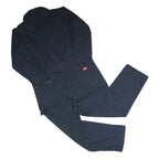 DICKIES Mens Navy Blue Dungarees Loose Polyester Blend Size L W44 L30 Workwear