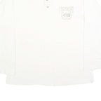 COTTON DELUXE Mens White Henley Long Sleeve T-Shirt XL Monterey Print Casual