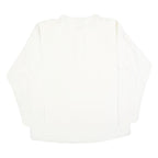 COTTON DELUXE Mens White Henley Long Sleeve T-Shirt XL Monterey Print Casual