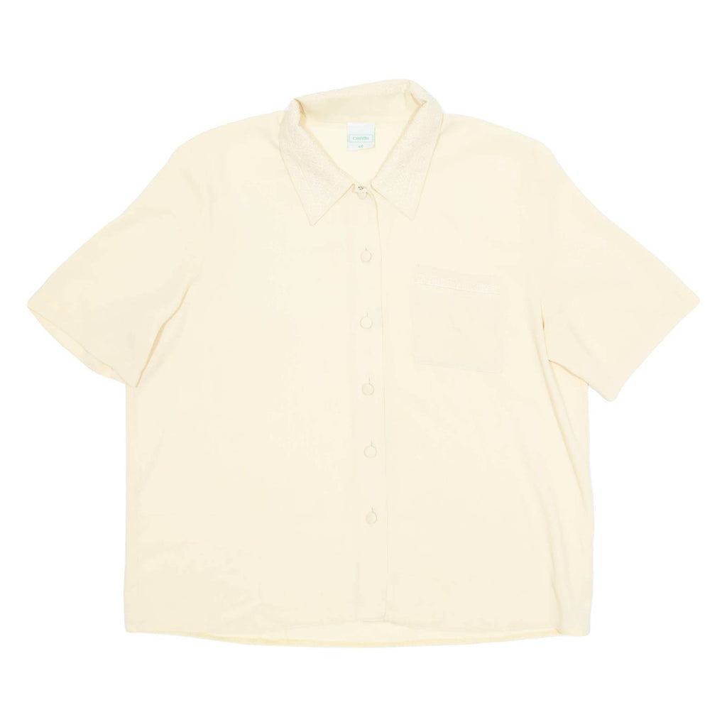 CANDA Womens Shirt Yellow Collared M