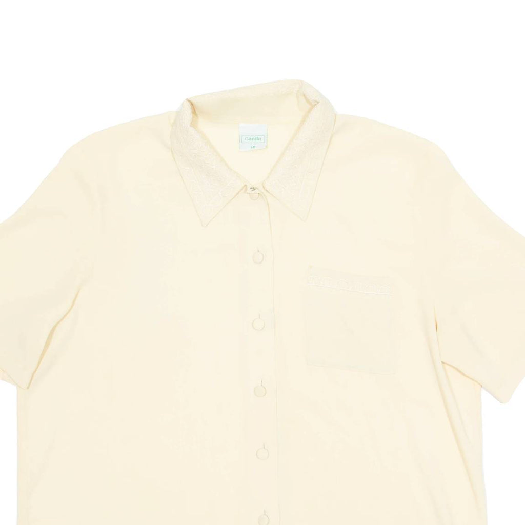 CANDA Womens Shirt Yellow Collared M