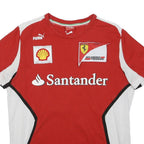 PUMA Mens Red & White Ferrari Style T-Shirt L Short Sleeve Crew Neck Racing