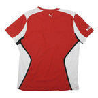 PUMA Mens Red & White Ferrari Style T-Shirt L Short Sleeve Crew Neck Racing