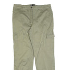 BPC SELECTION Mens Cotton Blend Khaki Regular Cargo Trousers W34 L30 Casual Zip