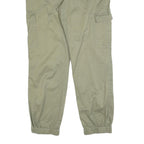 BPC SELECTION Mens Cotton Blend Khaki Regular Cargo Trousers W34 L30 Casual Zip