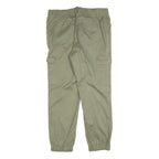 BPC SELECTION Mens Cotton Blend Khaki Regular Cargo Trousers W34 L30 Casual Zip