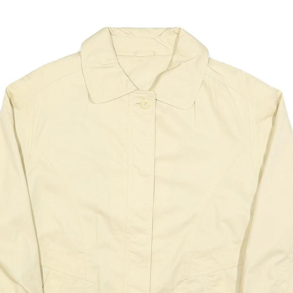 PETER HAHN Womens Cream Cotton Button Jacket UK 14 Casual Lightweight Classic