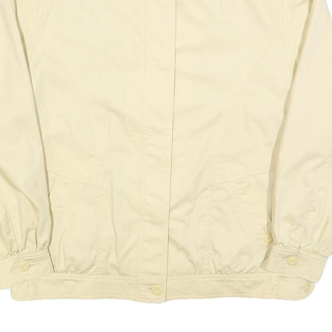 PETER HAHN Womens Cream Cotton Button Jacket UK 14 Casual Lightweight Classic