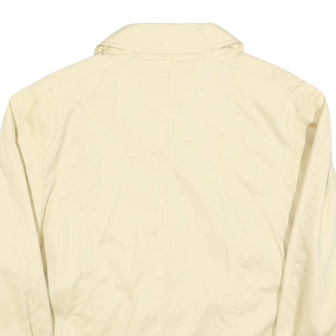 PETER HAHN Womens Cream Cotton Button Jacket UK 14 Casual Lightweight Classic