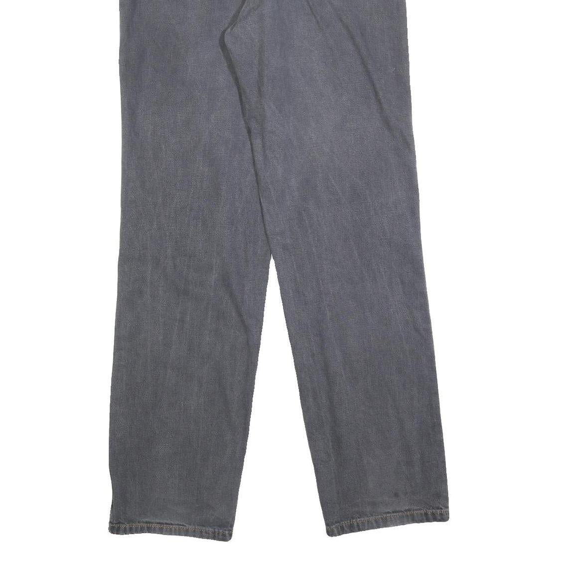 ATLAS FOR MEN Mens Regular Blue Denim Jeans W32 L34 Classic Cotton Blend Zip