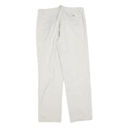 RALPH LAUREN Womens Cotton Blend White Regular Straight Trousers W32 L30 Classic