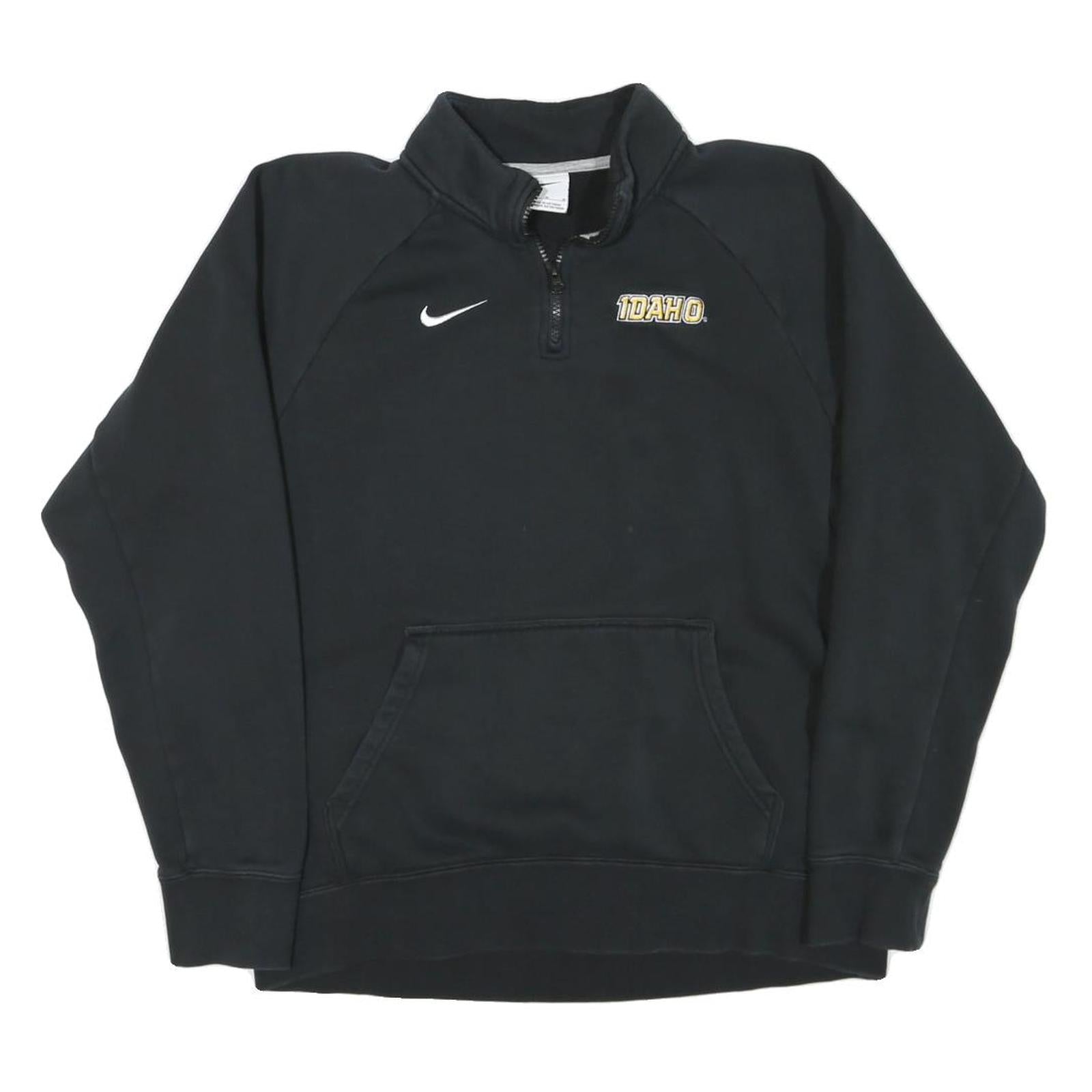NIKE Mens Black Idaho 1/4 Zip M Sweatshirt Polyester Blend Casual Pullover
