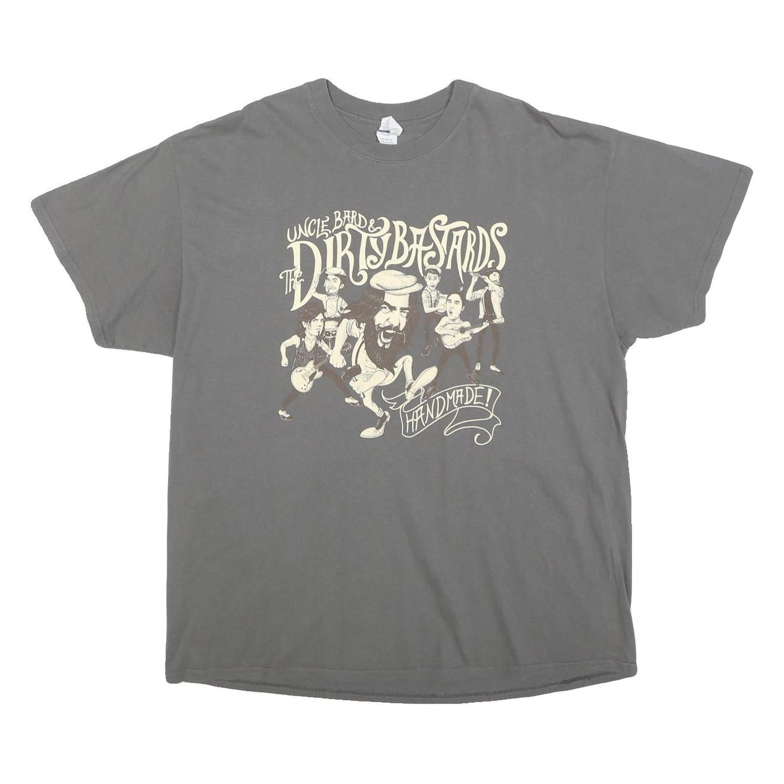 GILDAN Mens Grey Uncle Bard & The Dirty Bastards Graphic T-Shirt XL Short Sleeve