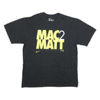 NIKE Mens Black & Yellow Graphic T-Shirt L Short Sleeve Crew Neck Mac2 Matt