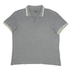 LOTTO Mens Grey Polo Shirt XL Cotton Blend Short Sleeve Plain Casual