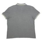 LOTTO Mens Grey Polo Shirt XL Cotton Blend Short Sleeve Plain Casual