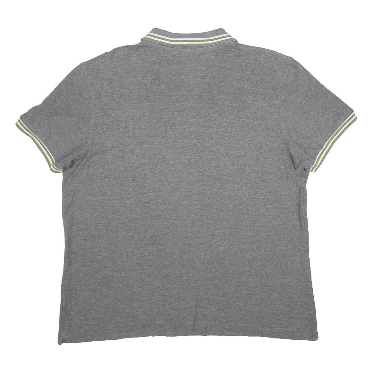 LOTTO Mens Grey Polo Shirt XL Cotton Blend Short Sleeve Plain Casual