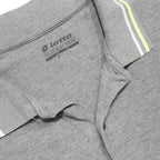 LOTTO Mens Grey Polo Shirt XL Cotton Blend Short Sleeve Plain Casual