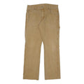 DICKIES Mens Regular Beige Cotton Blend Zip Trousers W32 L30 Workwear Utility