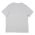 CHAMPION Mens Grey And Navy Graphic T-Shirt L Short Sleeve Crew Neck Cotton
