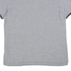 TIMBERLAND Mens Grey & Navy Short Sleeve Polo Shirt L Cotton Blend Casual