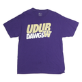 RUSSELL ATHLETIC Mens Purple Cotton Graphic T-Shirt L Crew Neck Short Sleeve