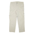 K-TEC Mens Polyester Blend Beige Regular Zip Cargo Trousers W37 L30 Casual