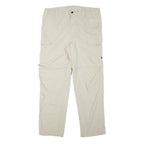 K-TEC Mens Polyester Blend Beige Regular Zip Cargo Trousers W37 L30 Casual