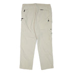 K-TEC Mens Polyester Blend Beige Regular Zip Cargo Trousers W37 L30 Casual