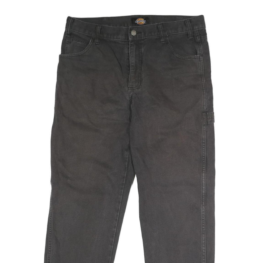 DICKIES Mens Jeans Black Regular Straight Denim W35 L30 Workwear Casual