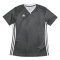 ADIDAS Womens Black & White Modern T-Shirt M Short Sleeve V-Neck Sportswear