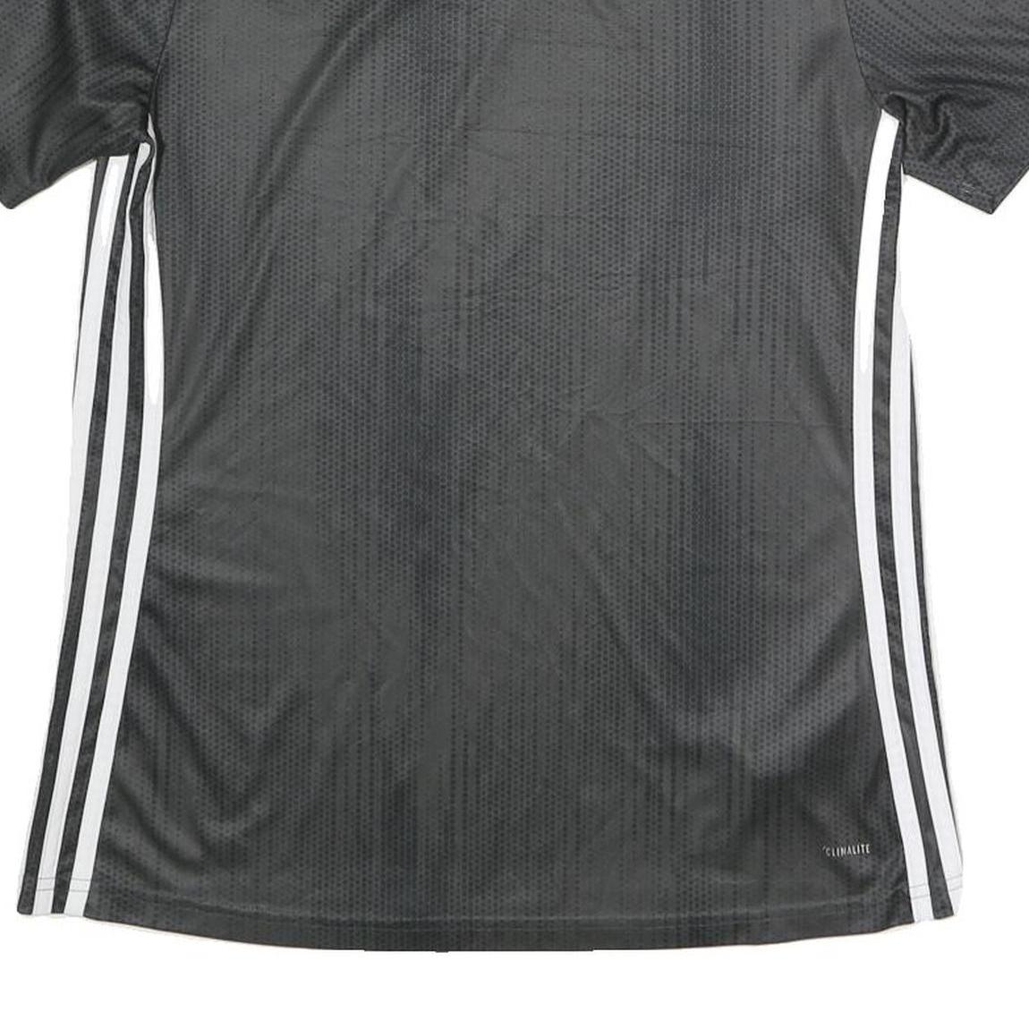 ADIDAS Womens Black & White Modern T-Shirt M Short Sleeve V-Neck Sportswear