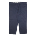 DICKIES Mens Cotton Blend Navy Regular Fit Straight Leg Trousers W46 L30