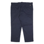 DICKIES Mens Cotton Blend Navy Regular Fit Straight Leg Trousers W46 L30