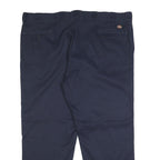 DICKIES Mens Cotton Blend Navy Regular Fit Straight Leg Trousers W46 L30
