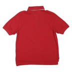 TOMMY HILFIGER Mens Red Polo Shirt S Cotton Blend Short Sleeve Classic Fit