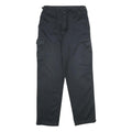 U.S.N. INTERNATIONAL Mens Black Regular Fit Straight Leg Trousers W29 L30 Cargo