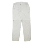 Womens Regular Beige Polyester Blend Zip Trousers W29 L30 Lightweight Casual