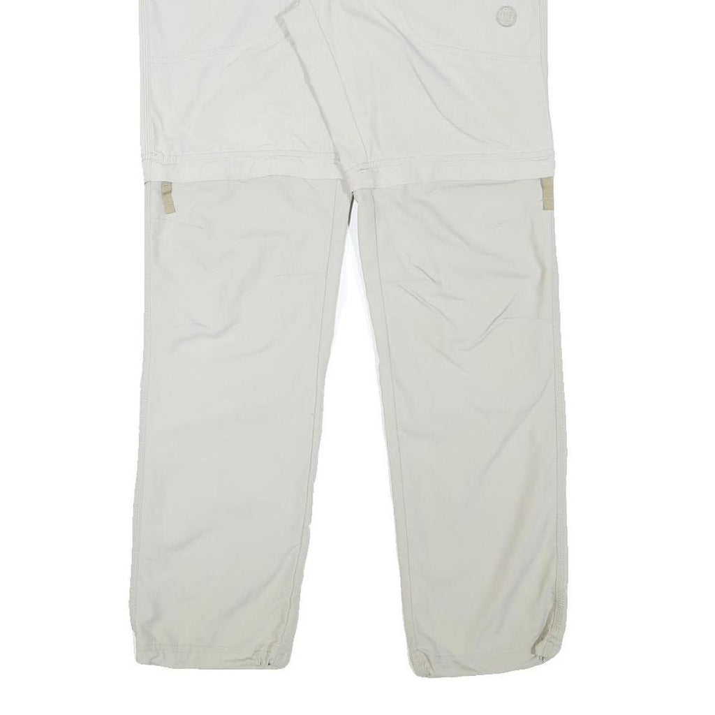 Womens Regular Beige Polyester Blend Zip Trousers W29 L30 Lightweight Casual