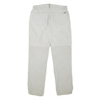 Womens Regular Beige Polyester Blend Zip Trousers W29 L30 Lightweight Casual