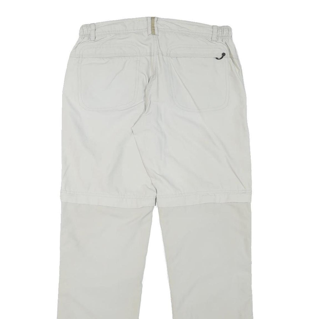 Womens Regular Beige Polyester Blend Zip Trousers W29 L30 Lightweight Casual