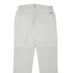 Womens Regular Beige Polyester Blend Zip Trousers W29 L30 Lightweight Casual