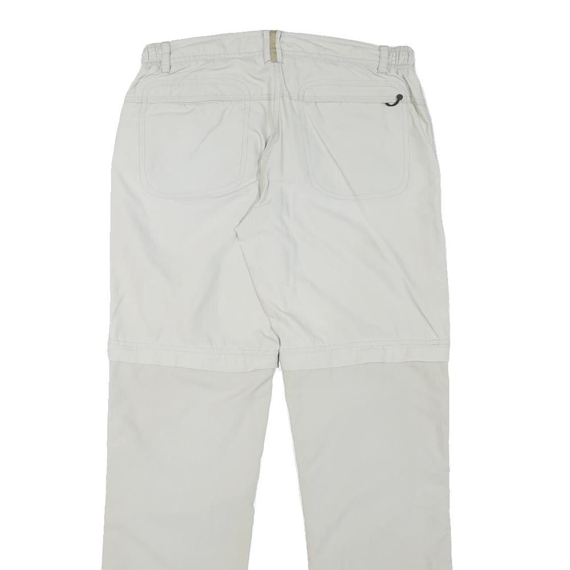 Womens Regular Beige Polyester Blend Zip Trousers W29 L30 Lightweight Casual