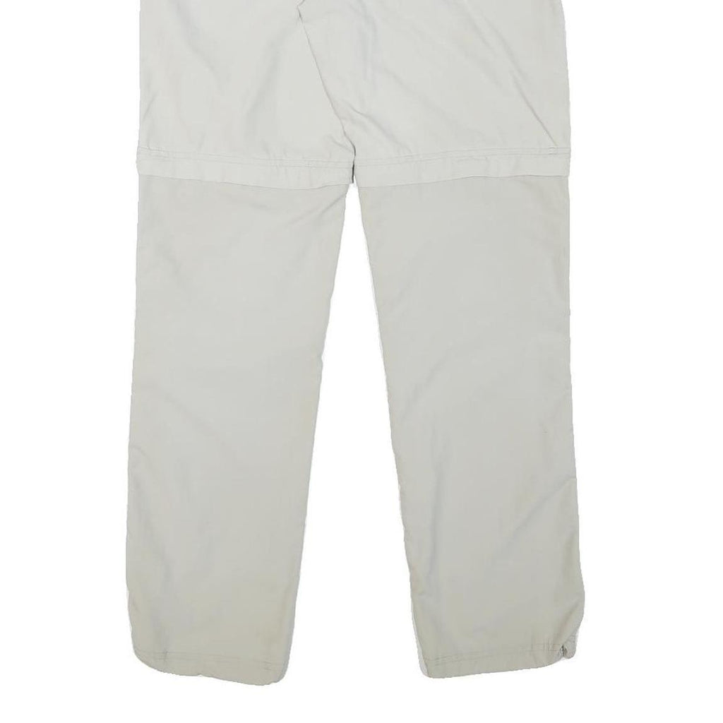 Womens Regular Beige Polyester Blend Zip Trousers W29 L30 Lightweight Casual