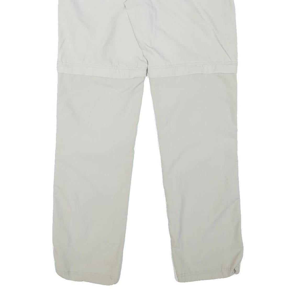 Womens Regular Beige Polyester Blend Zip Trousers W29 L30 Lightweight Casual