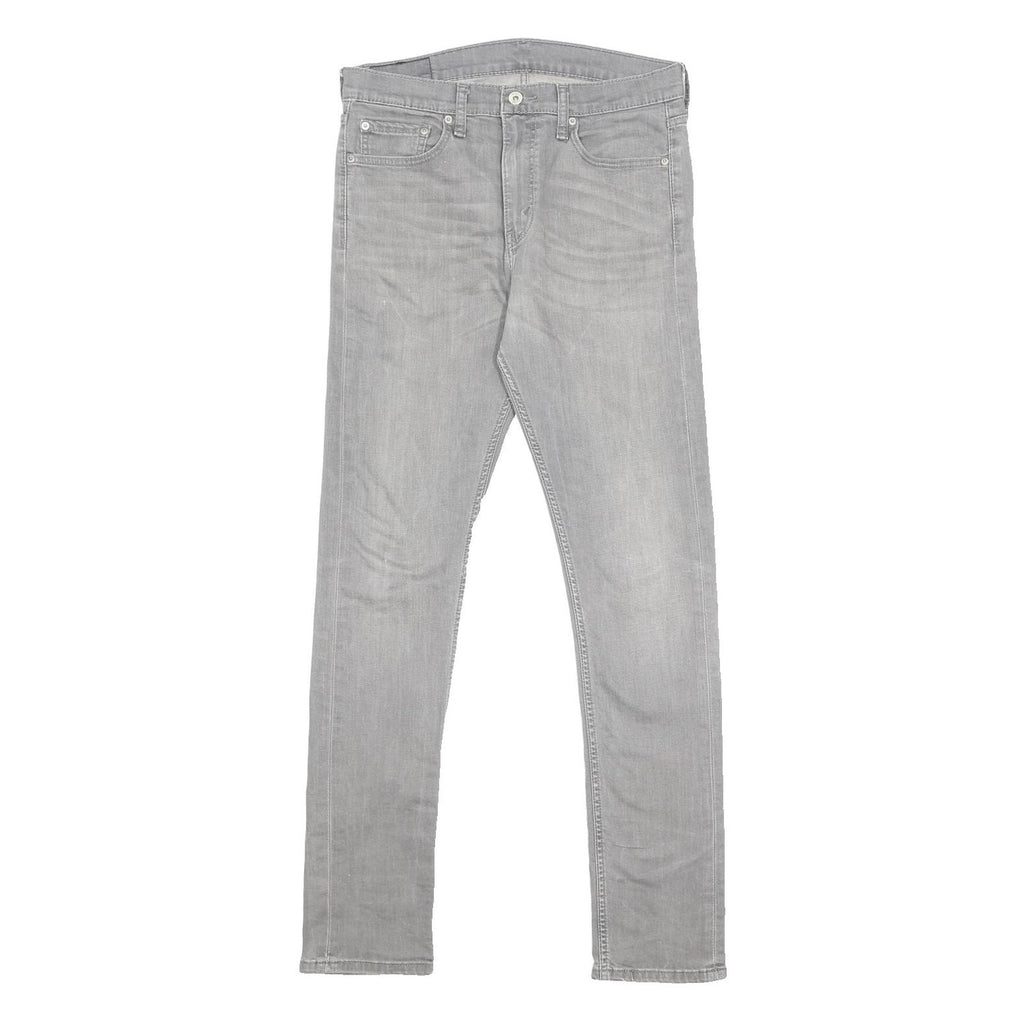 LEVI'S Mens Slim Grey Denim Jeans W33 L34 Cotton Blend Zip Fastening Casual Wear