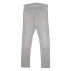 LEVI'S Mens Slim Grey Denim Jeans W33 L34 Cotton Blend Zip Fastening Casual Wear