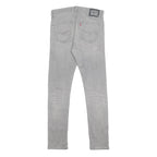 LEVI'S Mens Slim Grey Denim Jeans W33 L34 Cotton Blend Zip Fastening Casual Wear